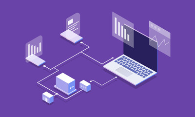 Networked digital financial devices with interactive data graphics