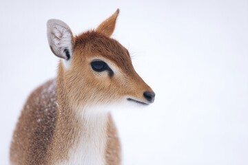 Obraz premium minimalistic close-up of endangered animal against stark white backdrop highlighting its unique features