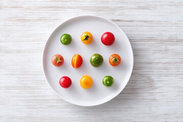 minimalistic display of assorted vegetable dishes carefully arranged in symmetrical pattern