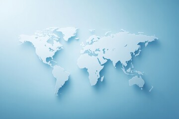 Obraz premium minimalistic image depicting concept of international cooperation without people with clean lines and ample negative