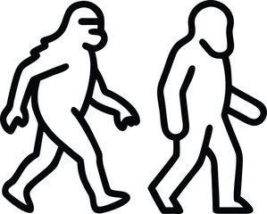 Epic Bigfoot Silhouette Vector Collection Featuring Forest, Mountain, and Mythical Cryptid Scenes in Minimalist Black Style