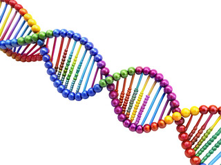 Vibrant DNA Helix: Colorful Genetics Background Image