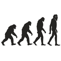 Epic Bigfoot Silhouette Vector Collection Featuring Forest, Mountain, and Mythical Cryptid Scenes in Minimalist Black Style