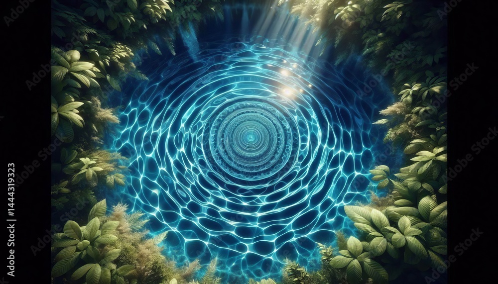 Canvas Prints a pattern of ripples in water