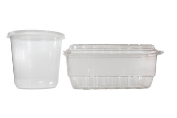 plastic food containers, transparent bottom