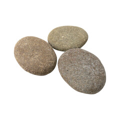 Pebbles on transparent background