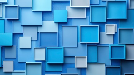 Obraz premium Abstract Blue Square Pattern Background