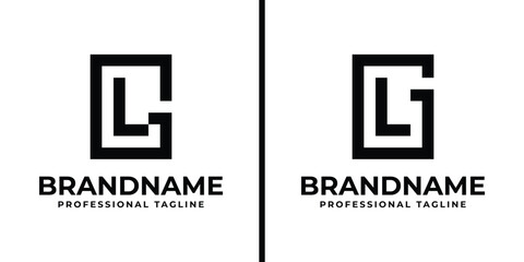 Letters GL Monogram Logo, suitable for any business with GL or LG initials
