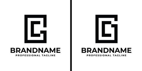Fototapeta premium Letters GC Monogram Logo, suitable for any business with GC or CG initials