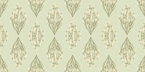 Seamless watercolour and unique floral pattern background for covers, notes, Soft backgrounds colour. Watercolour art work. Flower stalk. Camomile flower. 