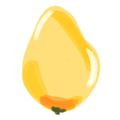 digital illustration of an mango, digital illustration of a fruit