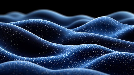 Shimmering blue waves flow gently