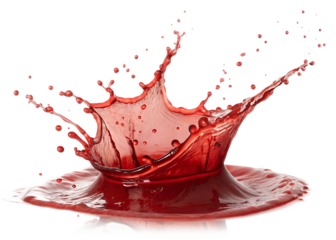 a red splash isolated on white background, PNG