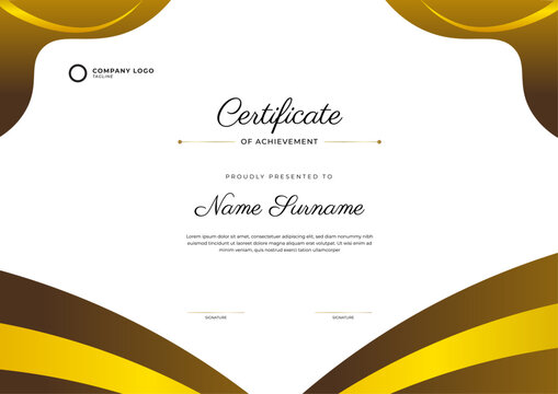 Modern employee of the month certificate