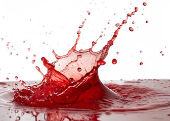 a red splash isolated on white background, PNG