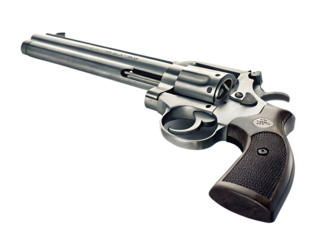 revolver isolated on white background. PNG. Generative AI