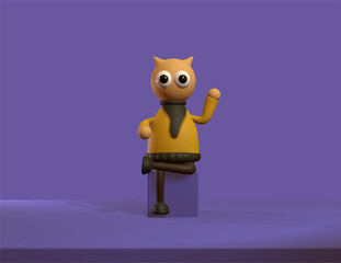 scary halloween 3d character design 