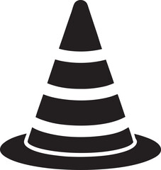 Traffic Cone vector icon collection, vector illustration set on white background