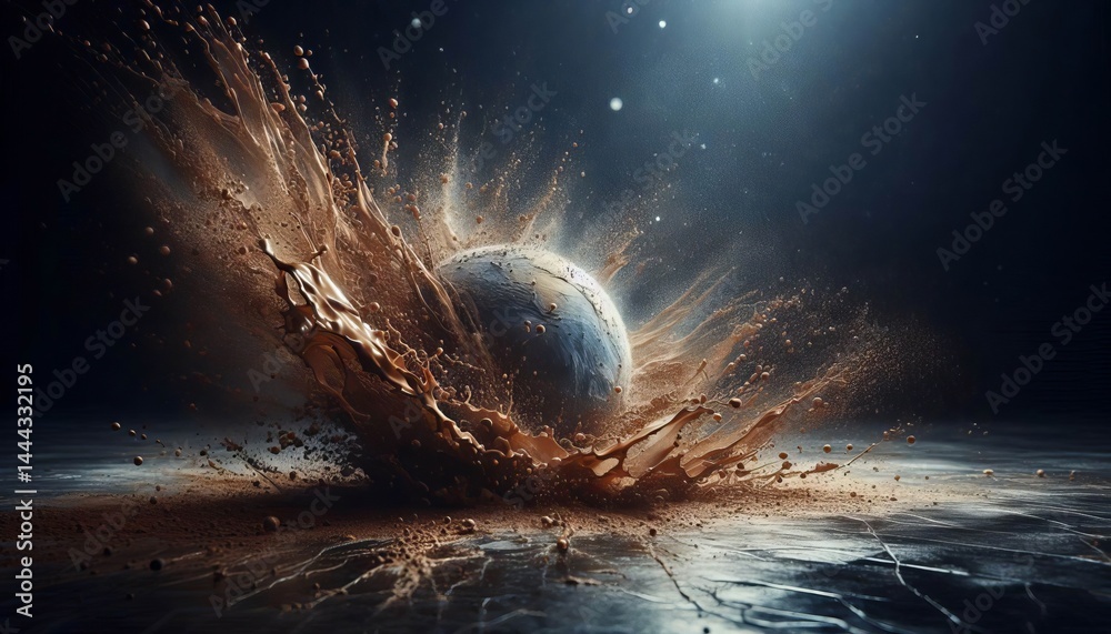 Canvas Prints earth splash a slow shutter speed captures the movement of earth