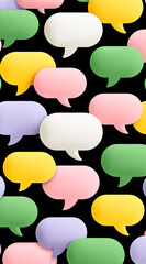 A pattern of speech bubbles