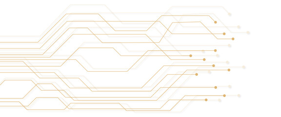 golden circuit board electronics digital technology banner vector illustration EPS10 