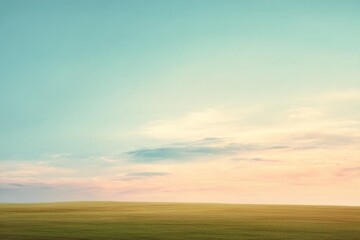 Obraz premium serene abstract field with soft pastel colors creates calming minimalistic landscape