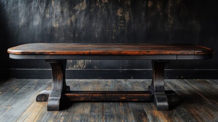 Antique table with dark patina