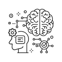 explainable ai icon, explainable ai line art - simple line art of explainable ai, perfect for explainable ai logos and icons