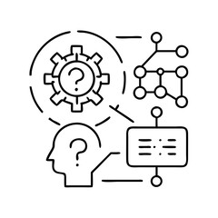 explainable ai icon, explainable ai line art - simple line art of explainable ai, perfect for explainable ai logos and icons