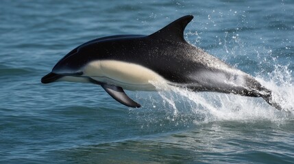 Dolphin Leaping in the Ocean