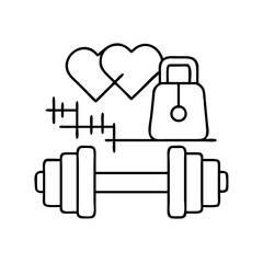 fitness industry icon, fitness industry line art - simple line art of fitness industry, perfect for fitness industry logos and icons
