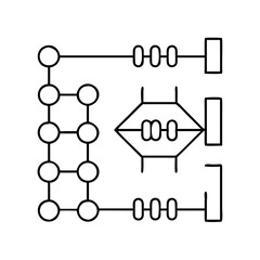 genetic algorithm icon, genetic algorithm line art - simple line art of genetic algorithm, perfect for genetic algorithm logos and icons