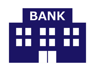 銀行のシルエット（アイコン）