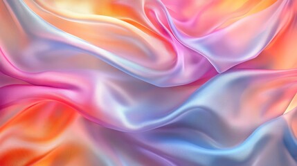 Obraz premium Colorful, flowing fabric drapes in vibrant hues.