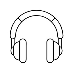 headphones line art icon