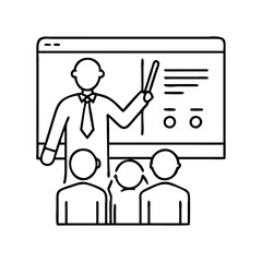 instructor icon, instructor line art - simple line art of instructor, perfect for instructor logos and icons