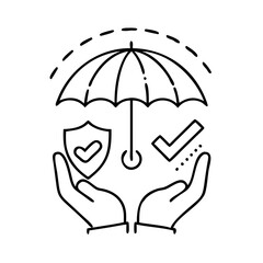 insurance icon, insurance vector illustration-simple illustration of insurance, perfect for insurance logos and icons