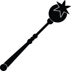 Bubble Wand Silhouette on White 