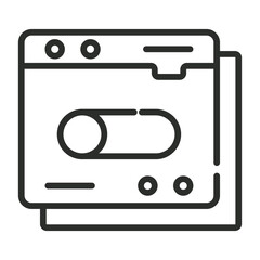 UI collection symbol outline icon, editable vector illustration and transparent graphic element. Isolated on white background