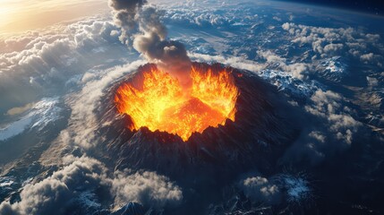 Volcano eruption image