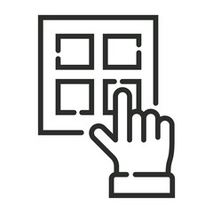 UI collection symbol outline icon, editable vector illustration and transparent graphic element. Isolated on white background