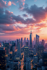 Fototapeta premium new york city skyline