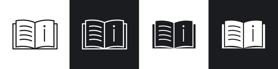 User guide icon in thin line and Flat Design.