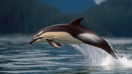 Obraz premium Leaping Dolphin - Coastal Waters
