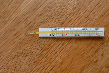 The mercury thermometer is broken without damaging the mercury scale.