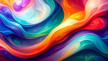 Obraz premium Abstract fluid art acrylic paint pour medium background wallpaper backdrop