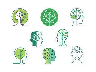 human face morphing into tree branches and leaves