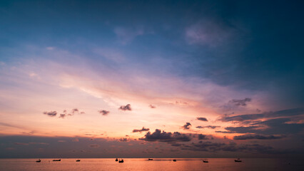 sunset over the sea