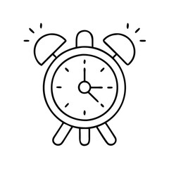 alarm clock with light beam icon, alarm clock with light beam line art - simple line art of alarm clock with light beam, perfect for alarm clock with light beam logos and icons