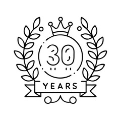 anniversary icon, anniversary line art - simple line art of anniversary, perfect for anniversary logos and icons